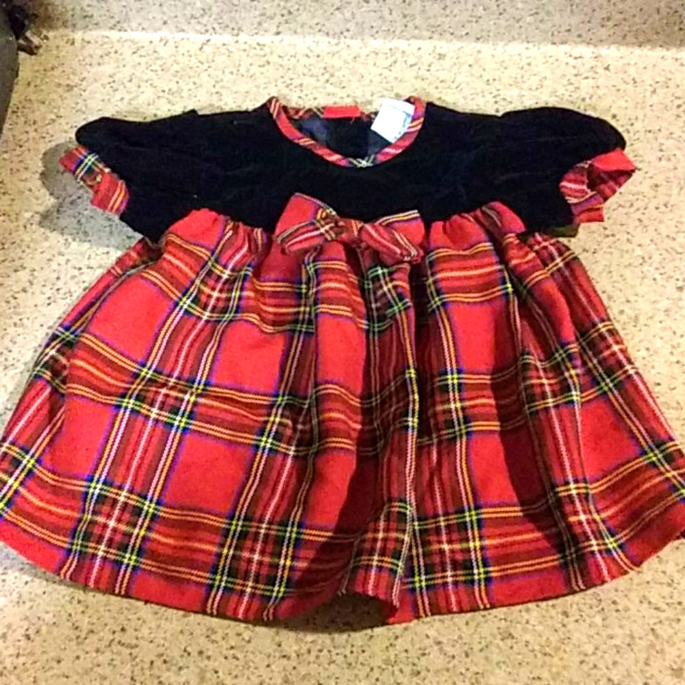 Red plaid dress